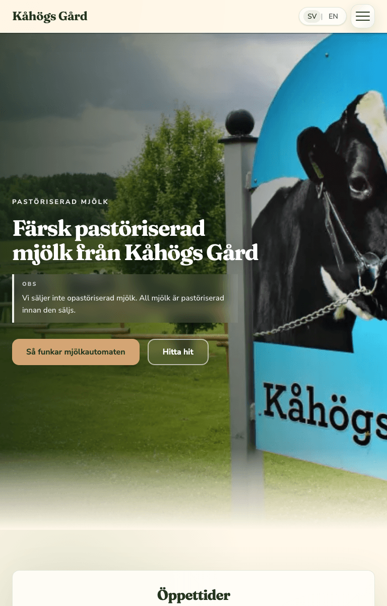 Kåhögs Gård — Artisan dairy farm